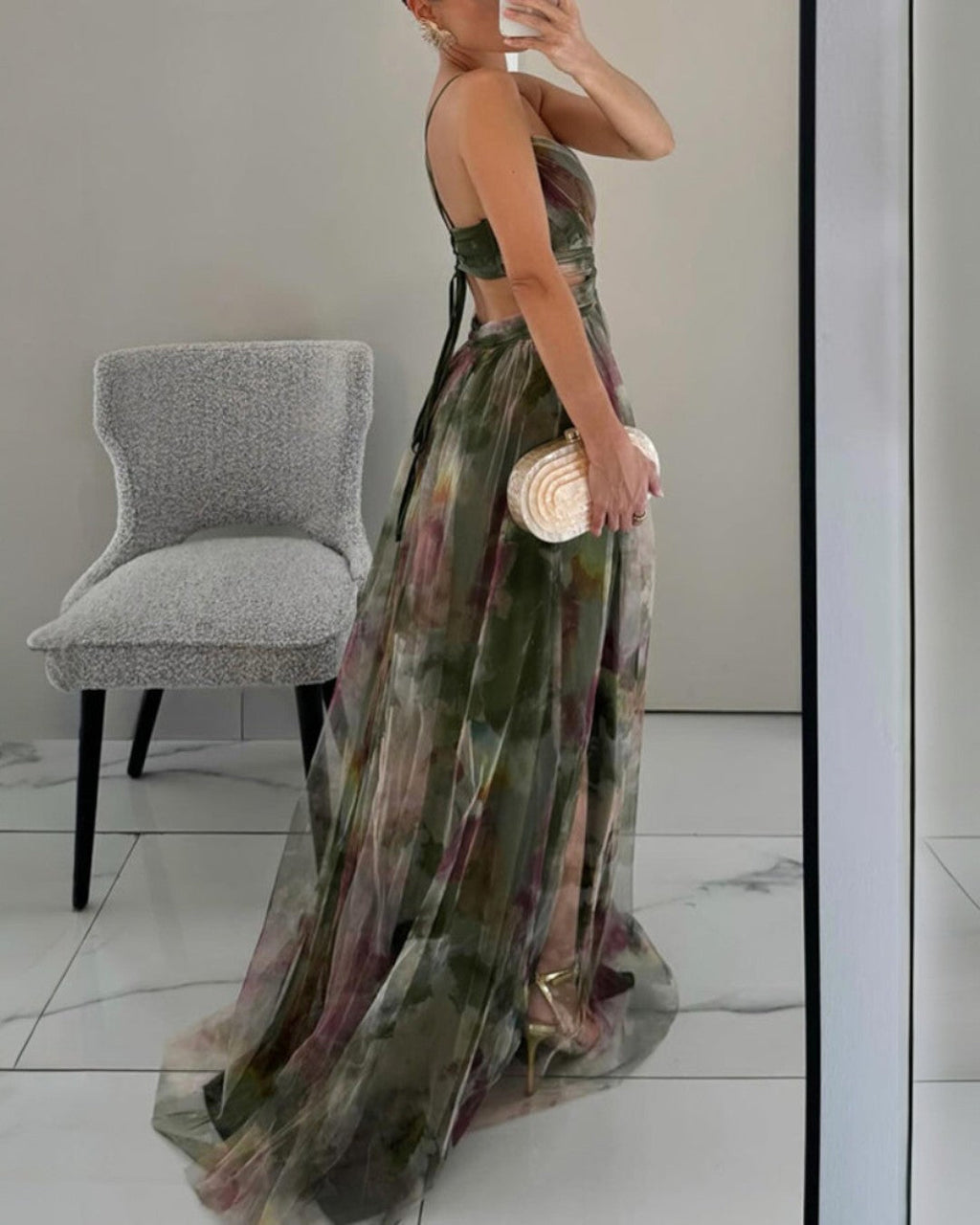La Scintilla| Abito Maxi Eleganza Floreale