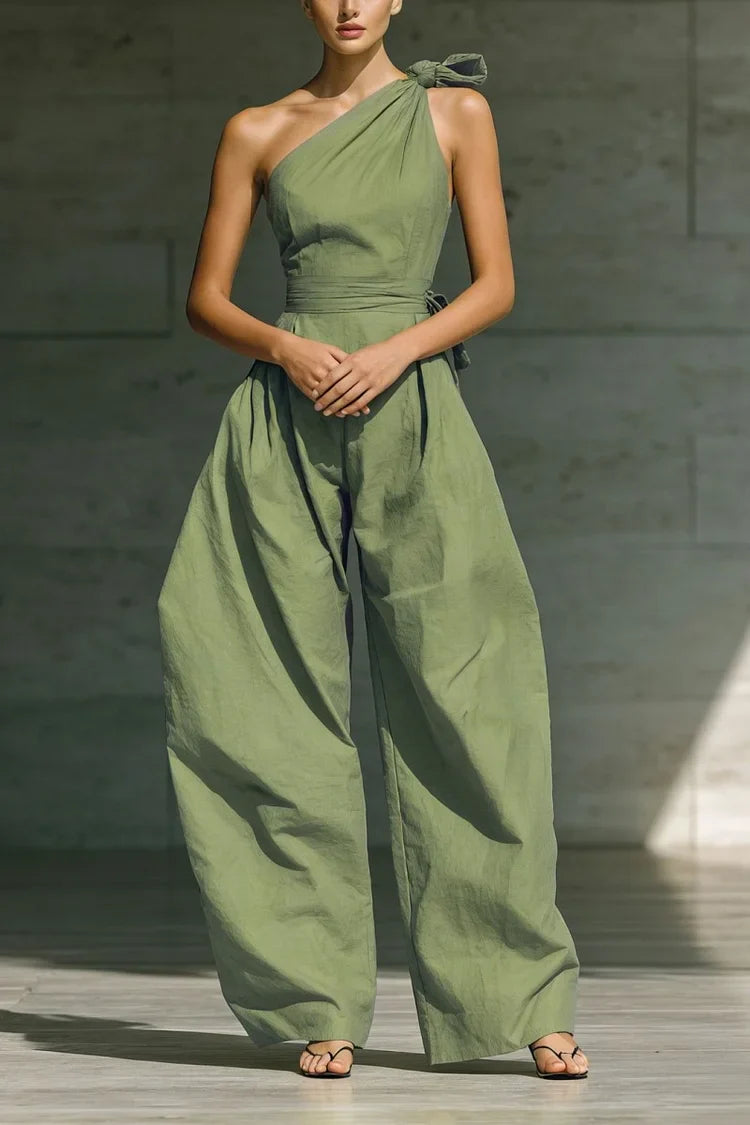 📦📦ULTIMO GIORNO RISPARMIA IL 49% ⏰Elegante Tuta Larga in Lino Off-the-shoulder