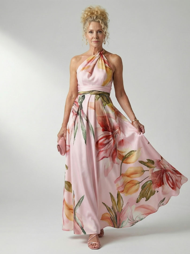 Amiel | Abito Maxi a Fiori Leggero