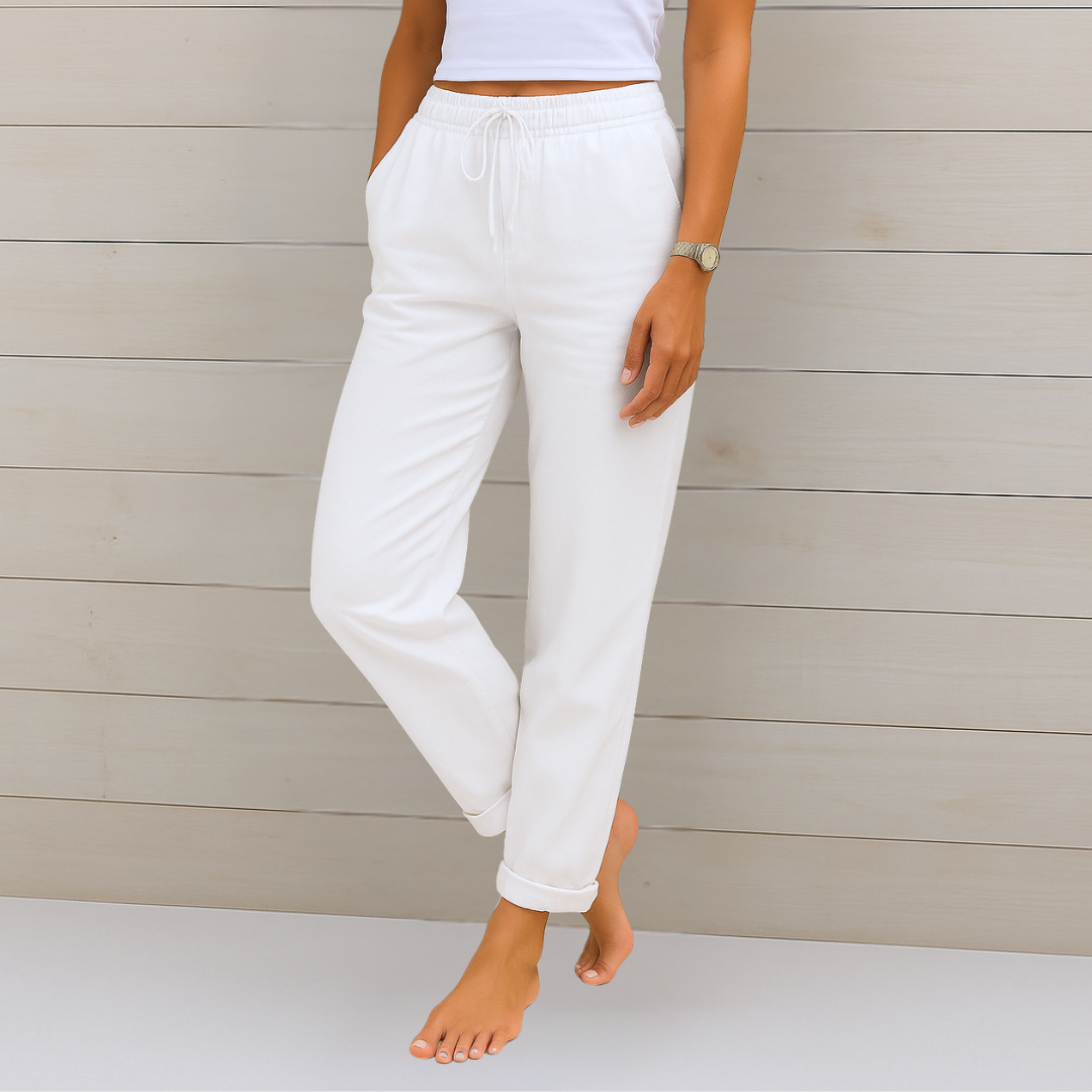 Maylora | Pantaloni in Lino Relax con Coulisse