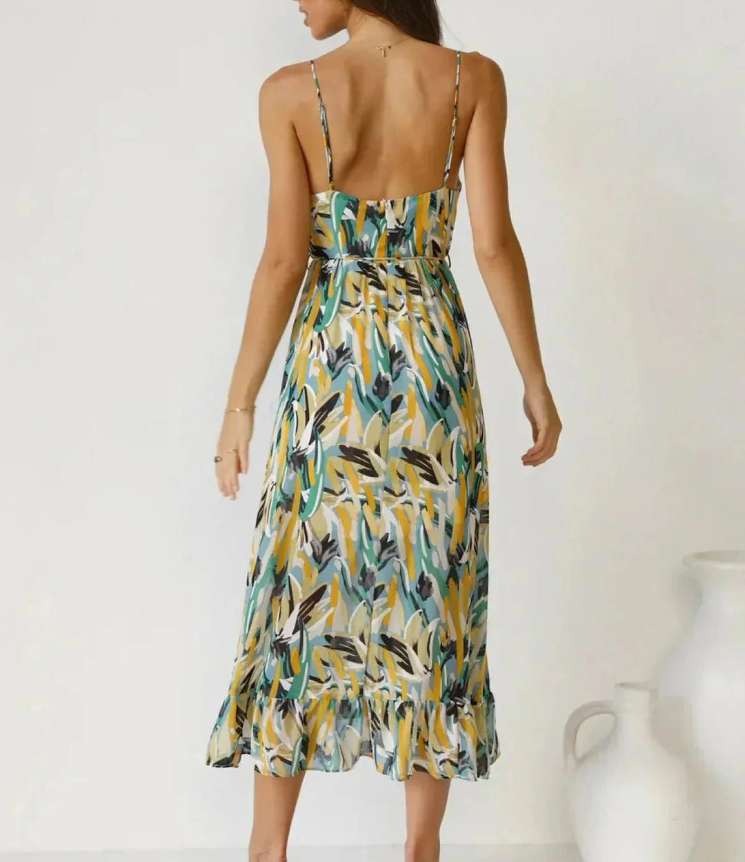 Kalista | Vestido Midi de Color Brillante