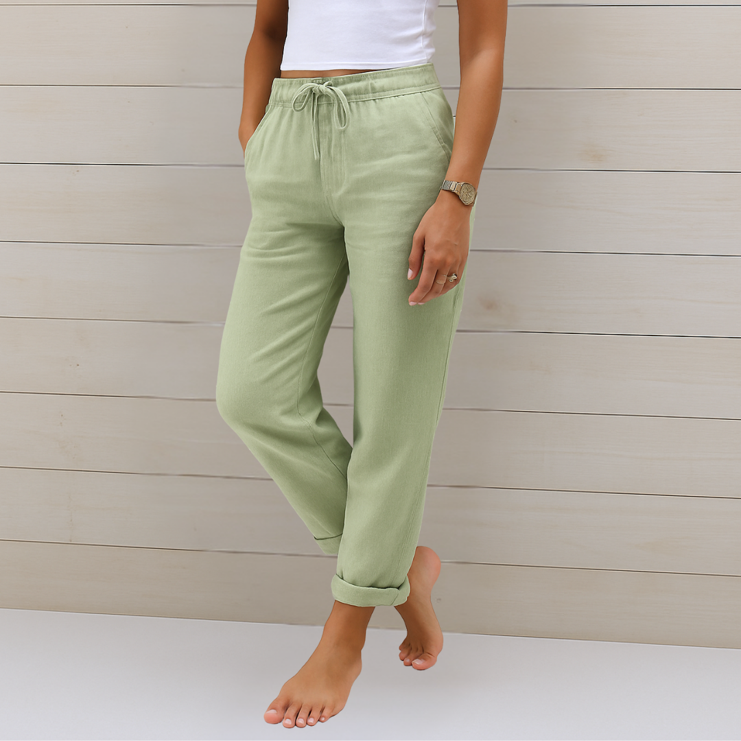 Maylora | Pantaloni in Lino Relax con Coulisse