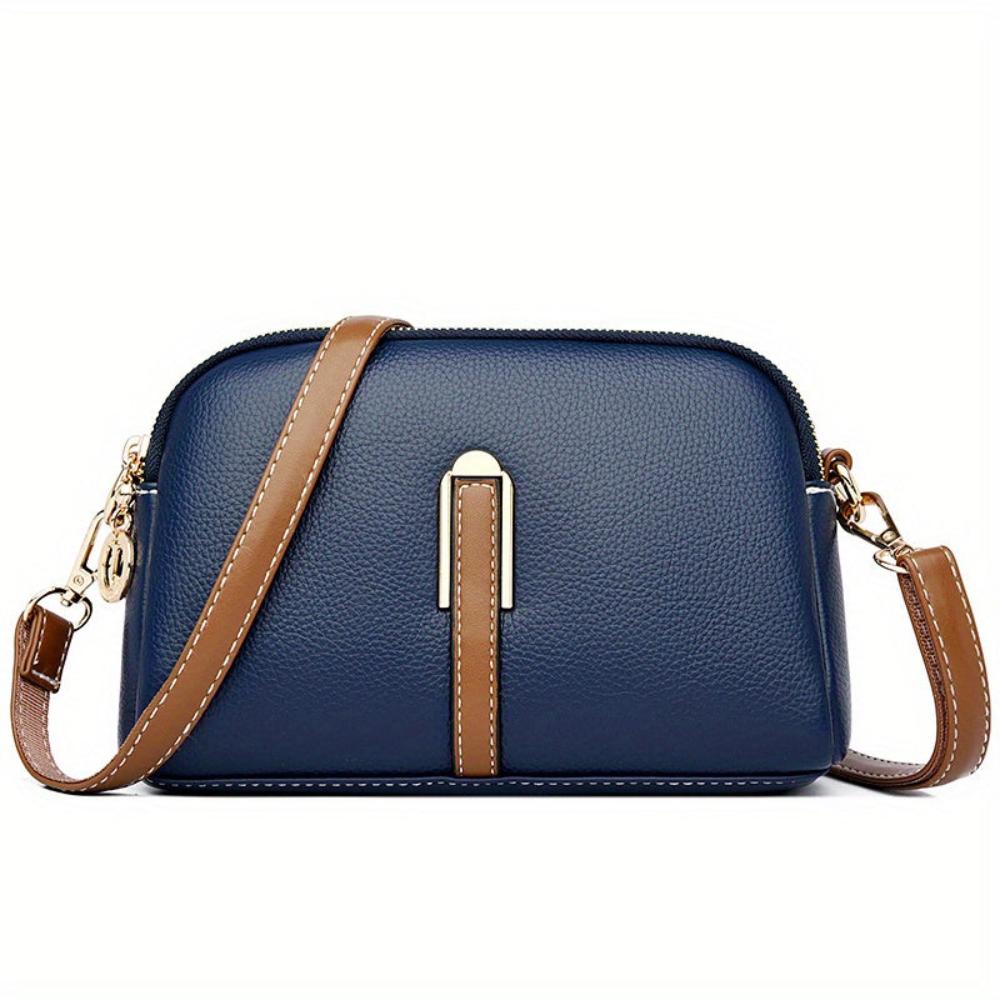 Borsa a spalla con texture "lychee" colorata Míla