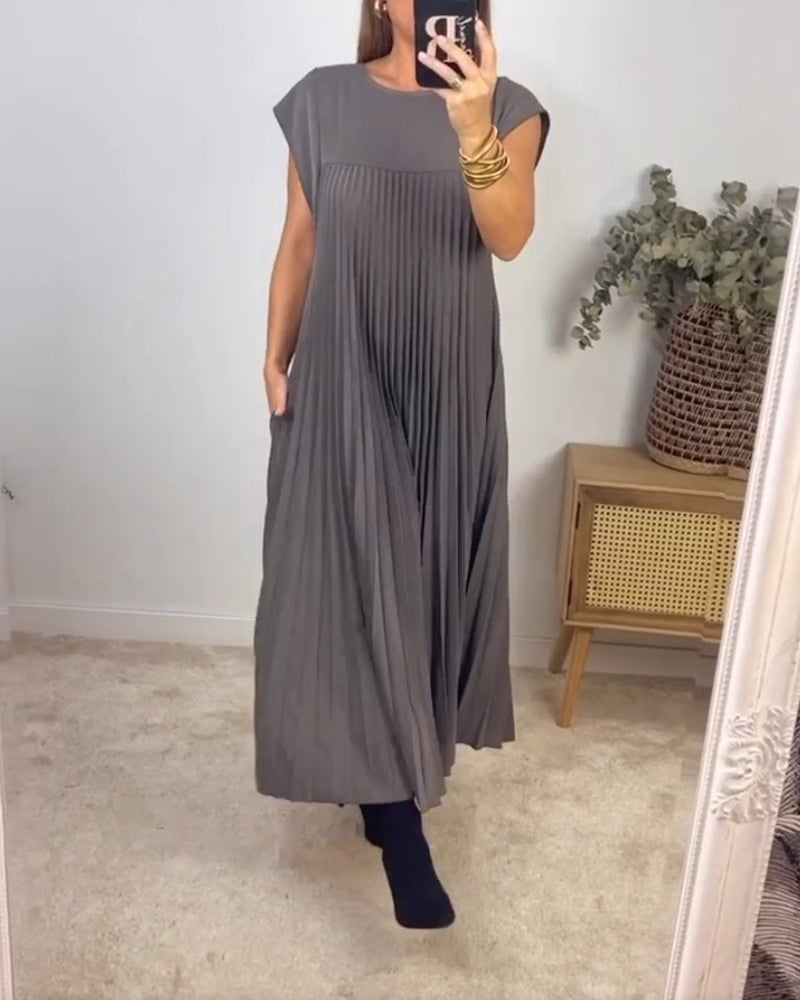 Monroe | Vestido Plisado Sin Mangas