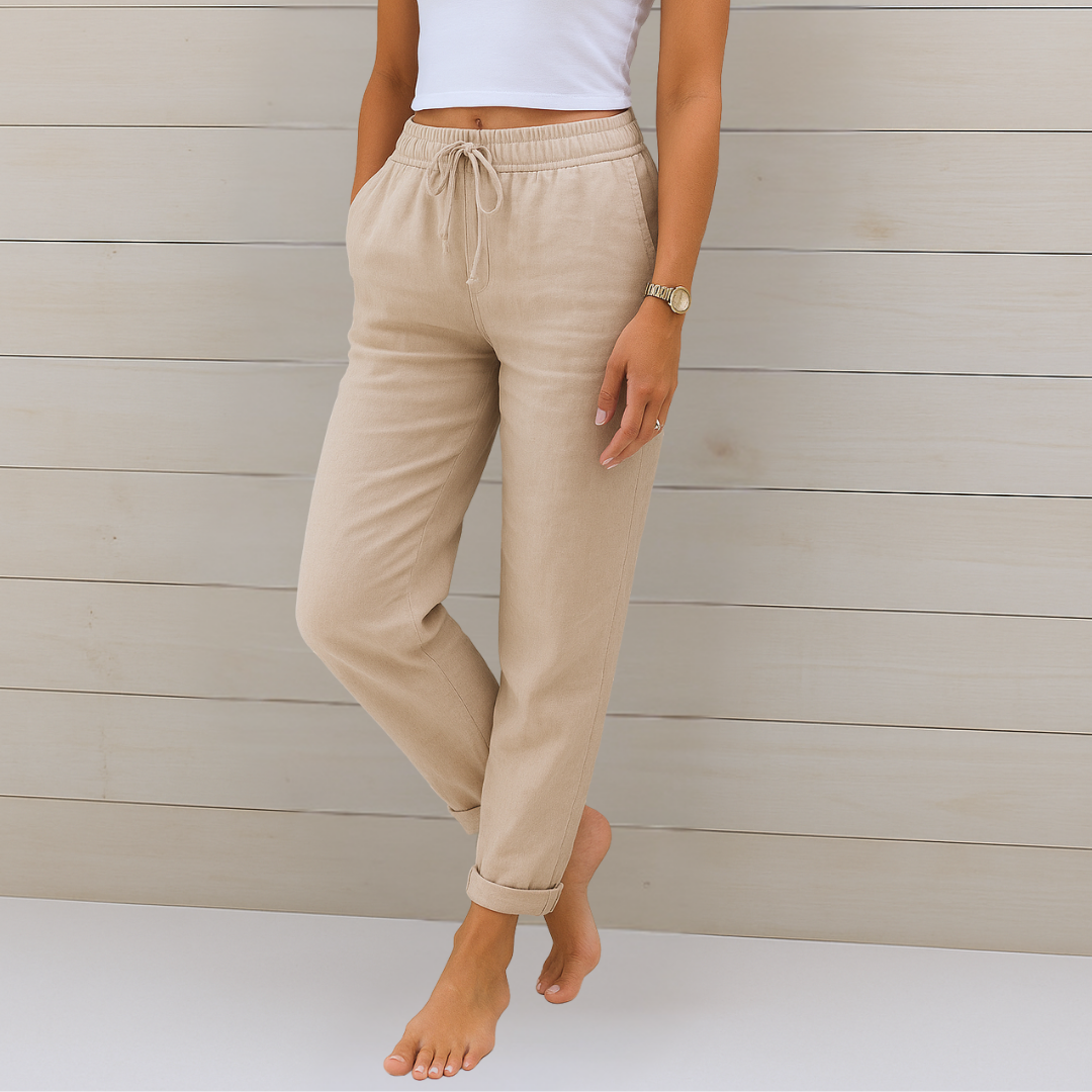 Maylora | Pantaloni in Lino Relax con Coulisse