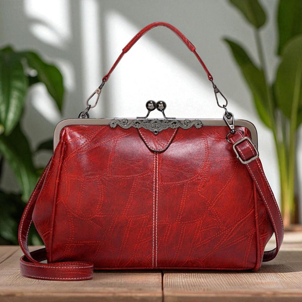 Borsa vintage con chiusura a scatto