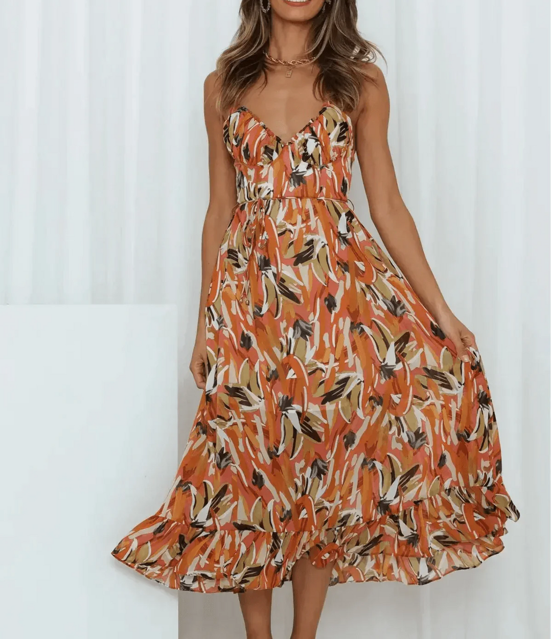Kalista | Vestido Midi de Color Brillante
