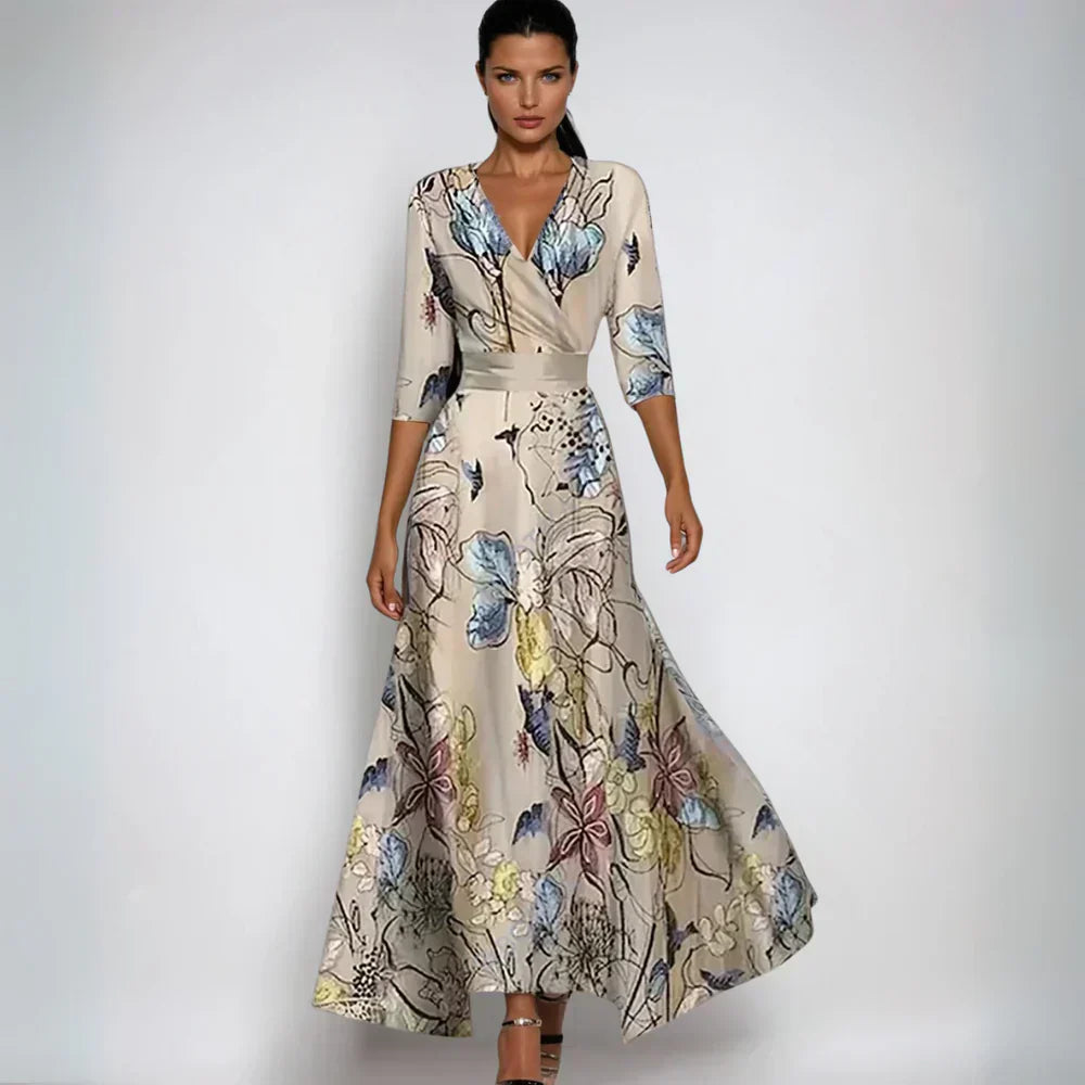 Eliana™ | Elegante Vestito A-Line Floreale