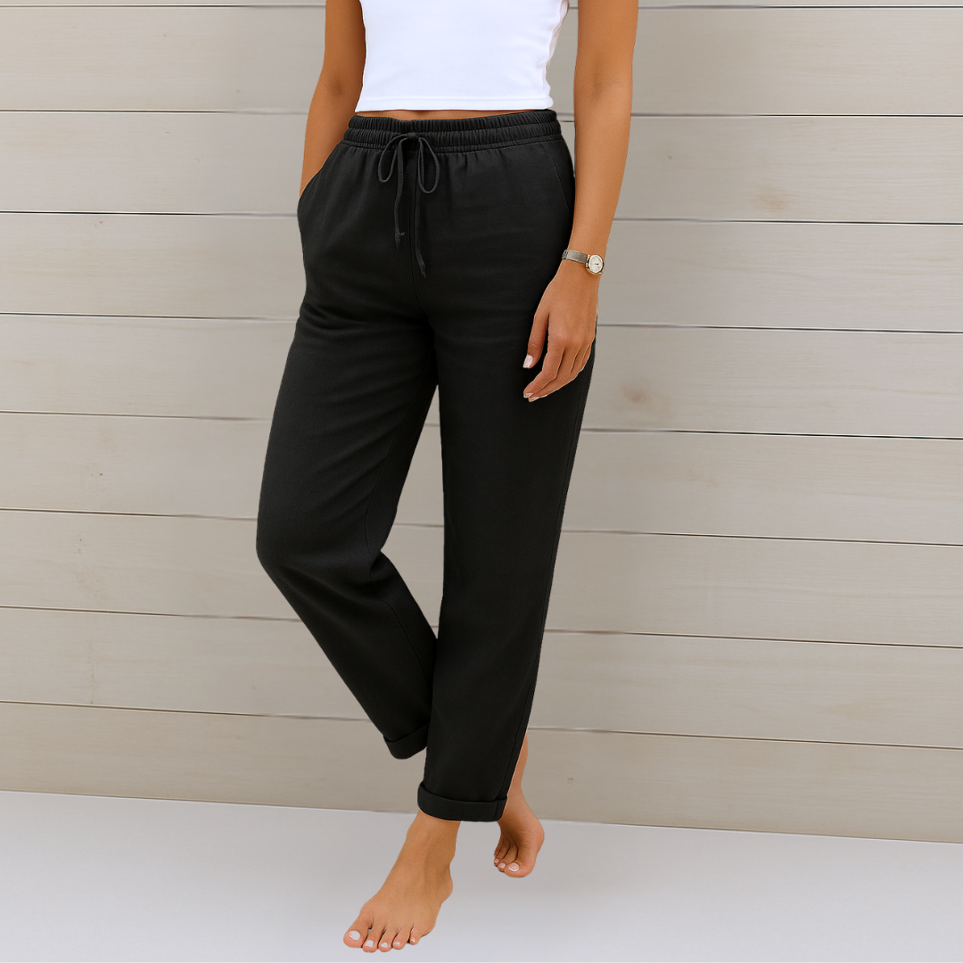 Maylora | Pantaloni in Lino Relax con Coulisse