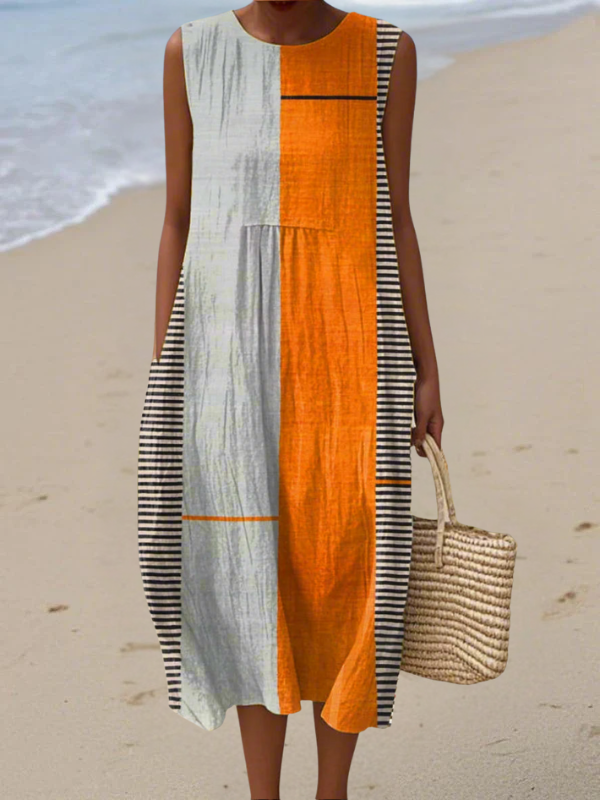 May™ | Vestido Midi Colorblock