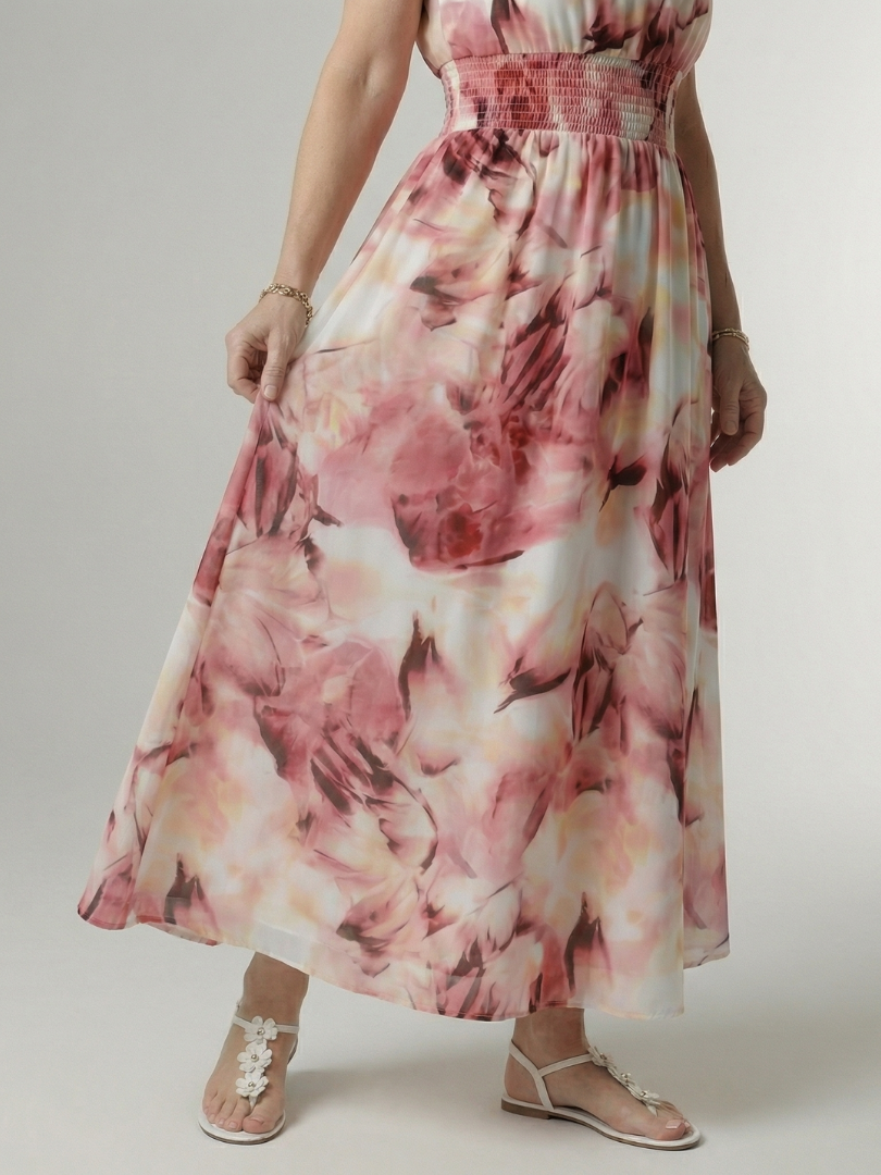 Sylin | Abito midi arricciato con scollo a halter