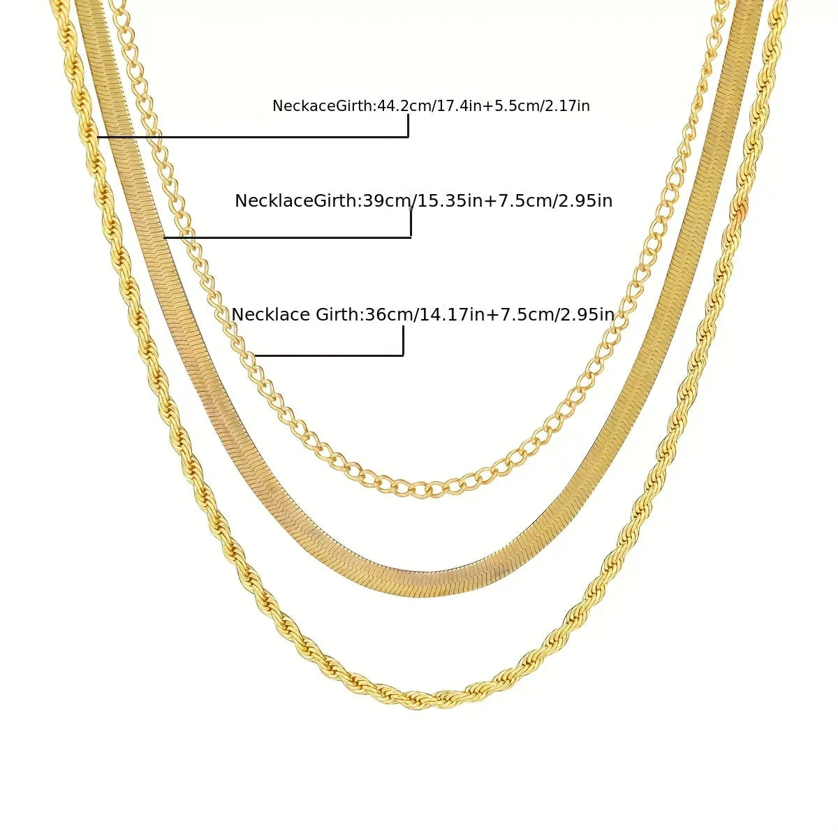 Collar Dorado Multiniveles Elegante