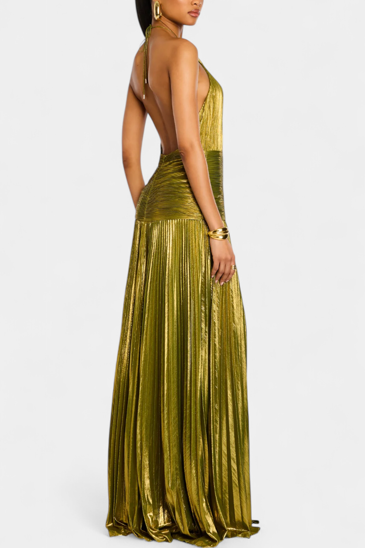 La Scintilla | Abito Maxi Splendore Dorato