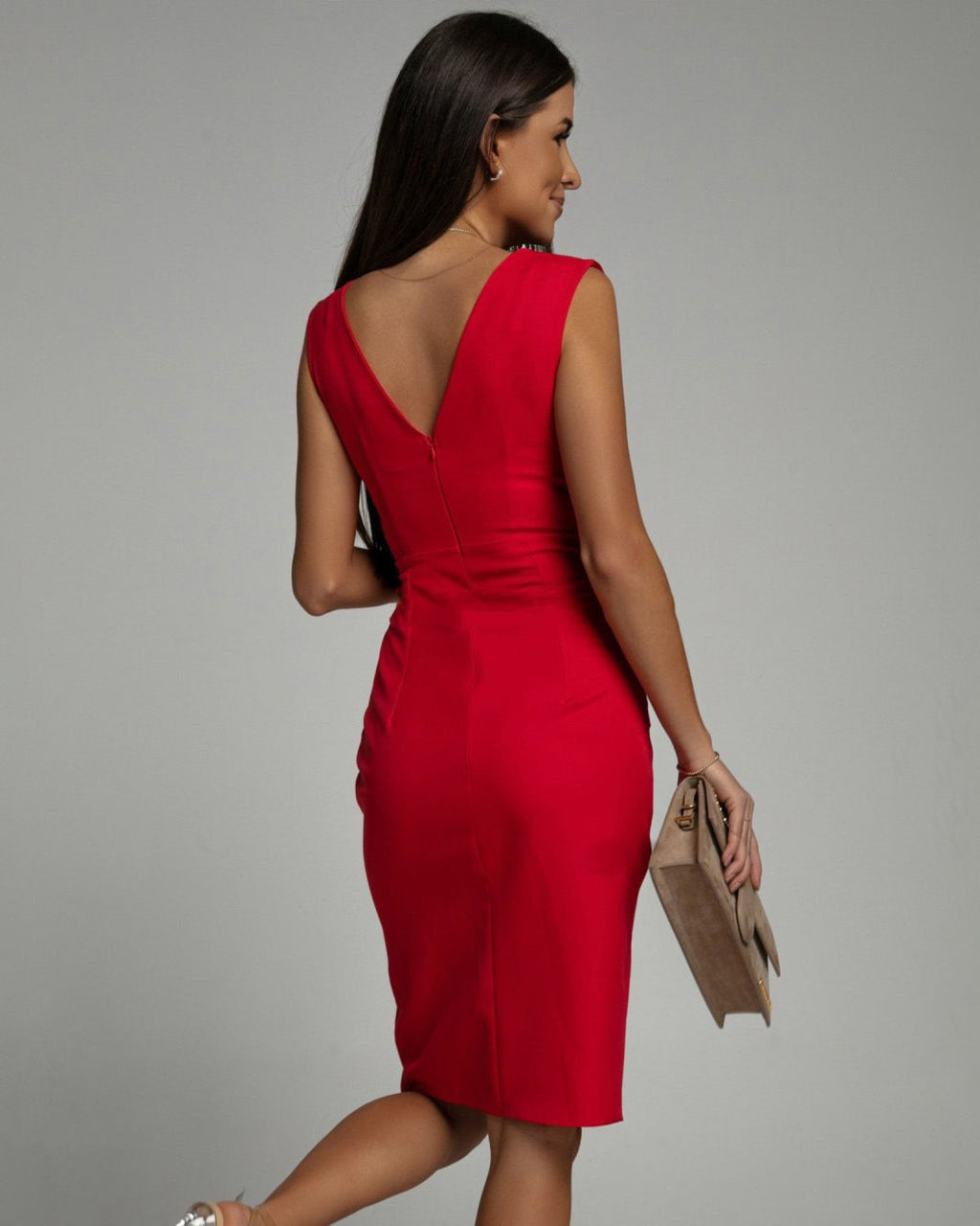 Maud™ | Elegante Vestito con Scollatura a V e Spacco