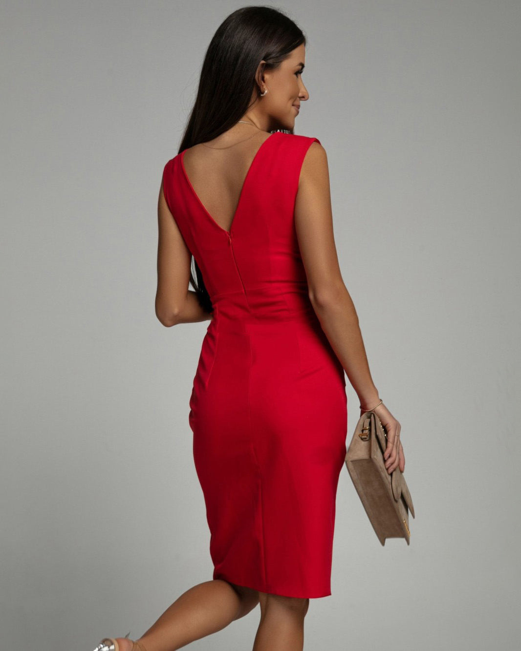 Maud™ | Elegante Vestito con Scollatura a V e Spacco
