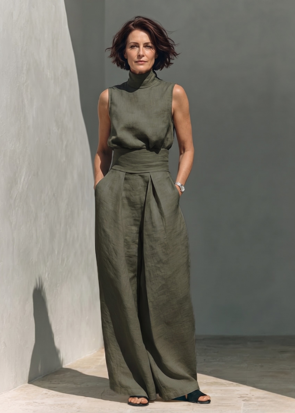 Lowella | Set di Pantaloni e Blusa Senza Maniche