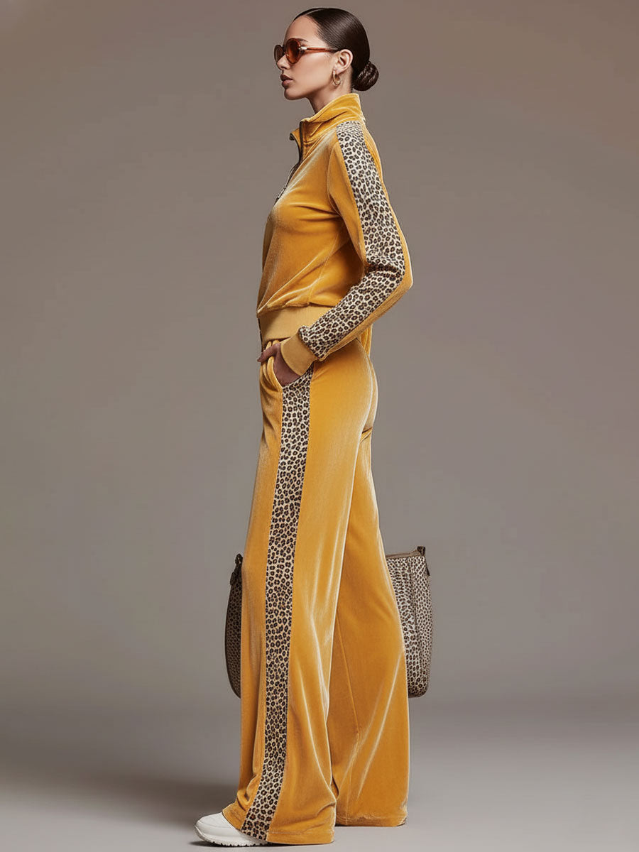 Nadzieja – completo in velluto stampato leopardato