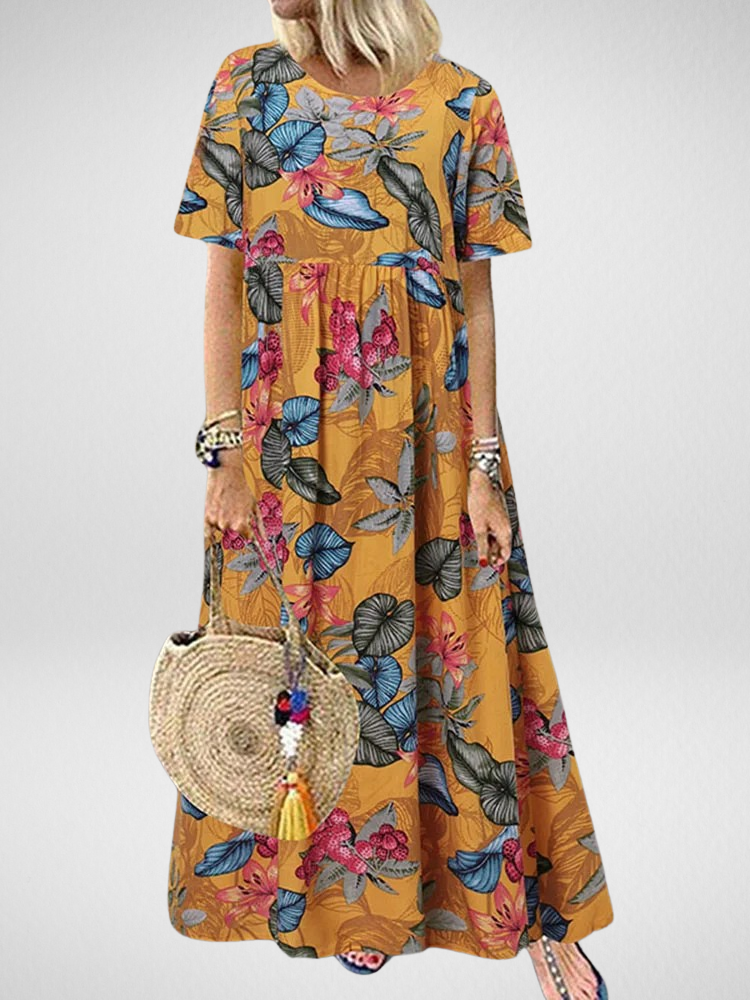 Aviva™ | Vestido Maxi Bohemio Floral