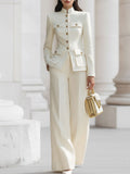 Christina - Completo Elegante in Crema con Accenti Dorati