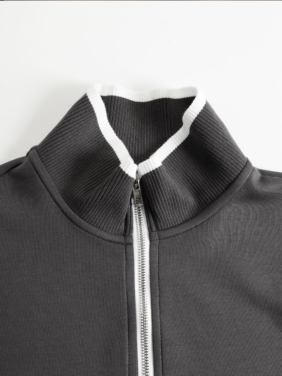 Priscilla - Completo Sportivo Elegante con Felpa Mezza Zip