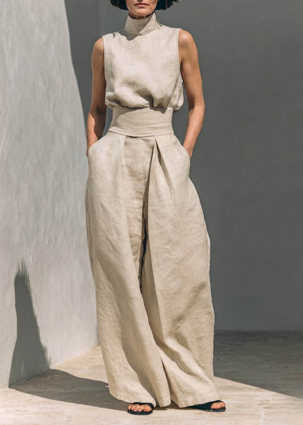 Lowella | Set di Pantaloni e Blusa Senza Maniche
