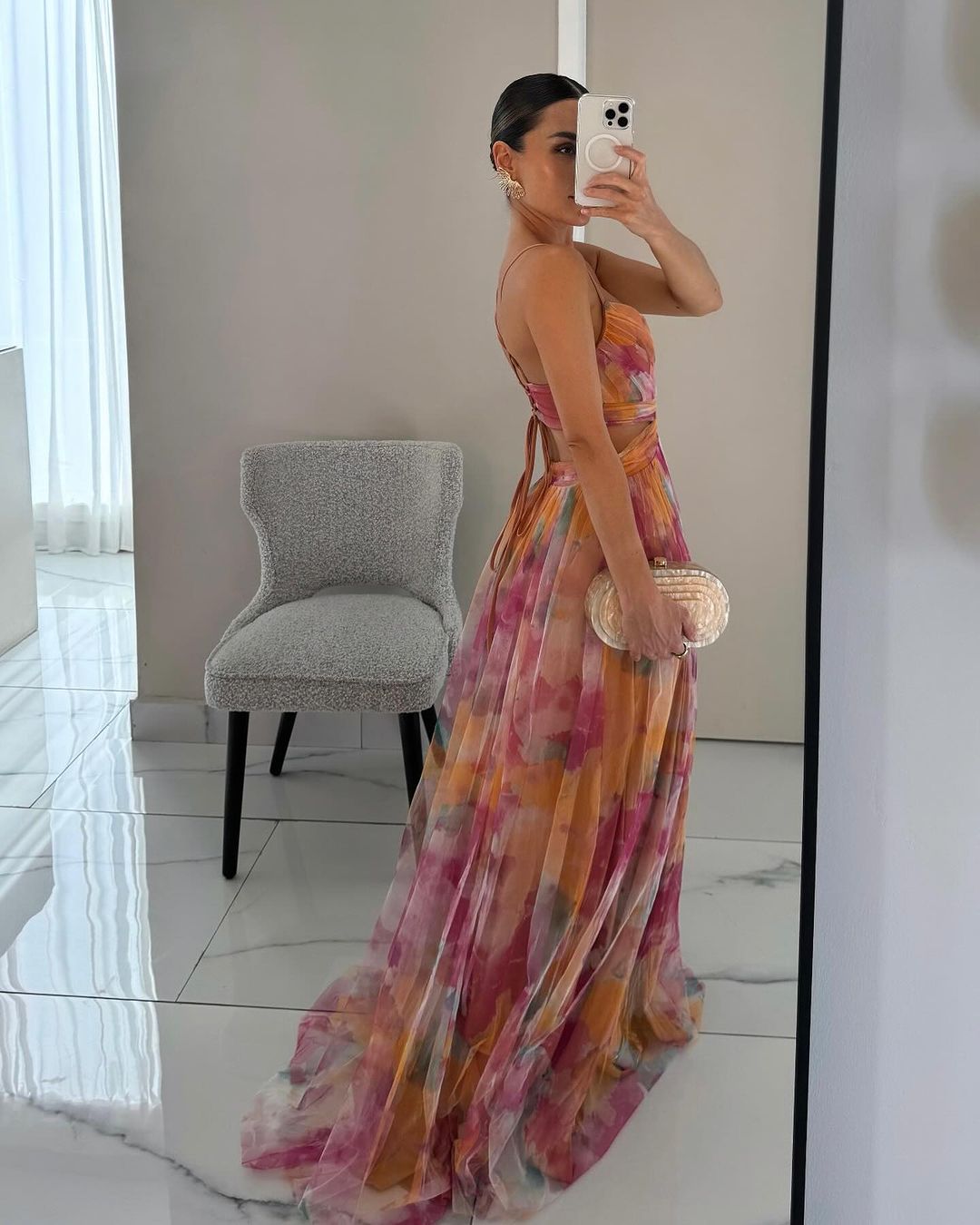 Giselle | Vestito Lungo Floreale che Slancia