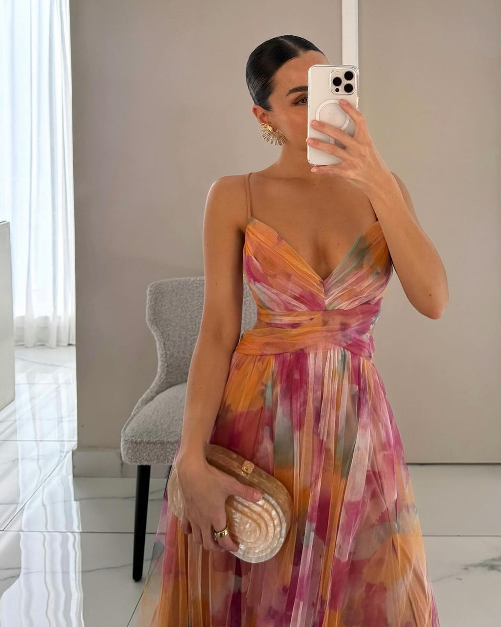 Giselle | Vestito Lungo Floreale che Slancia