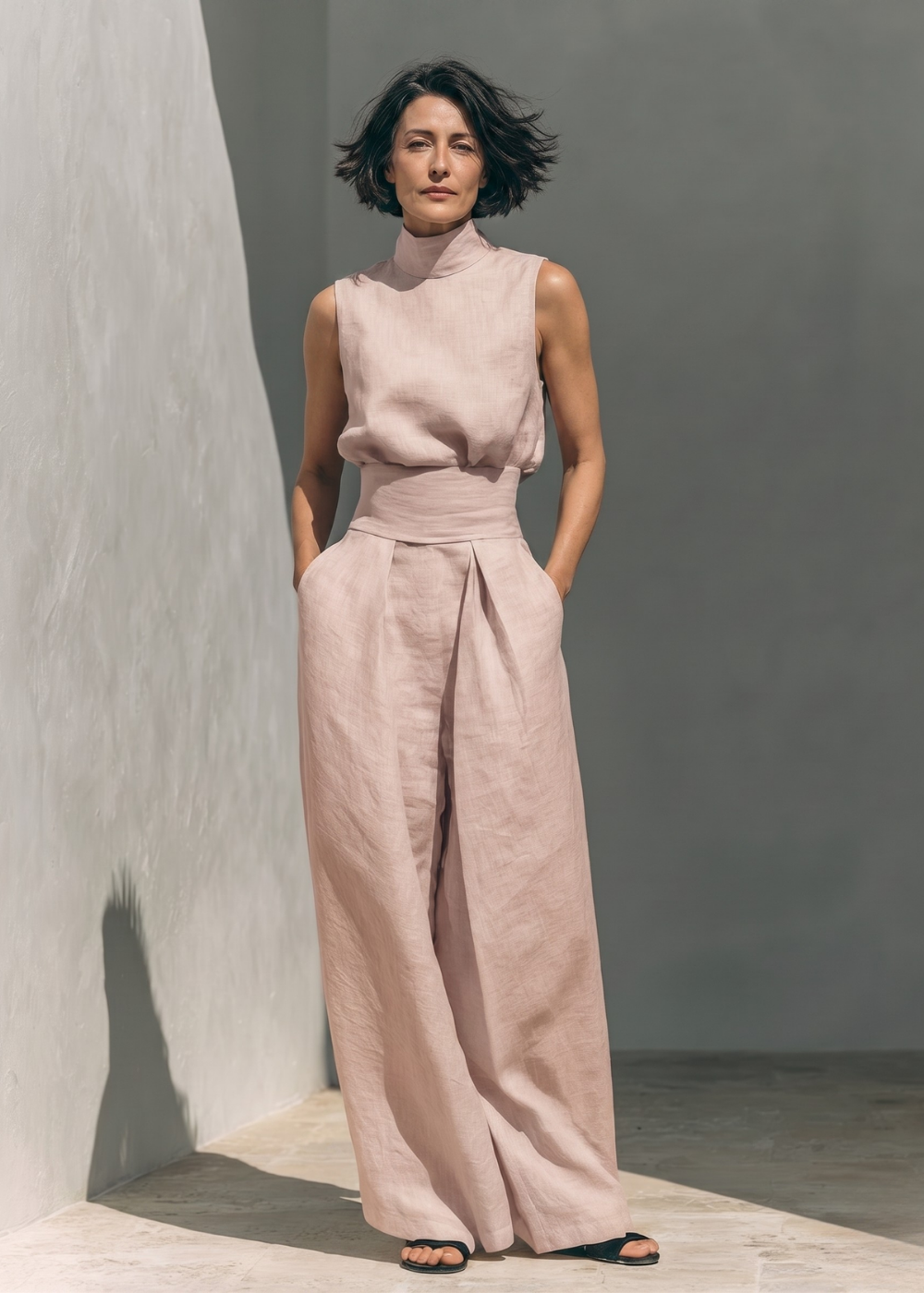 Lowella | Set di Pantaloni e Blusa Senza Maniche