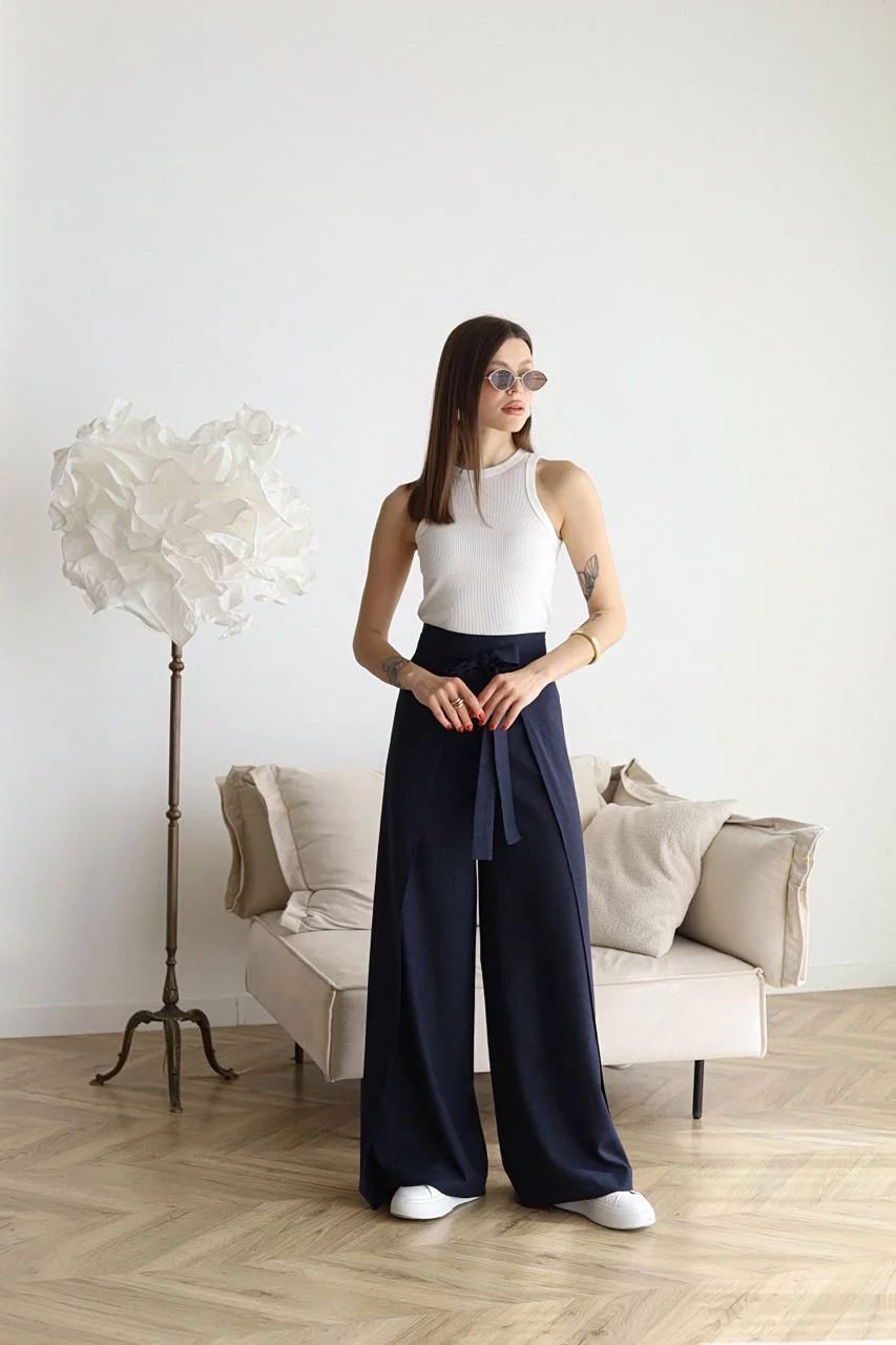 ARIANE – PANTALONI LARGHI IN LINO PER DONNE
