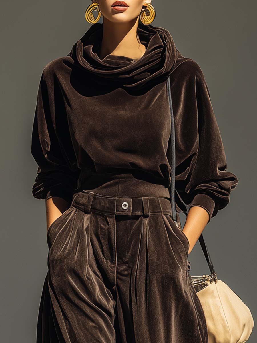 Solenne – completo in velluto loose