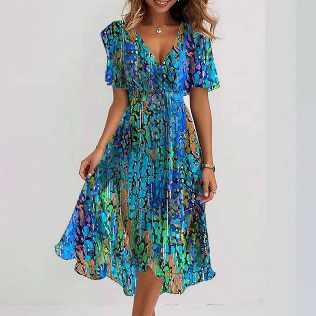 Smeraldo | Vestito Midi Blu Brezze