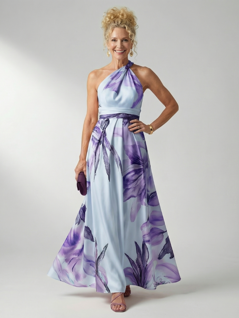 Amiel | Abito Maxi a Fiori Leggero