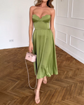 Liora™ | Abito Midi Elegante Senza Spalline