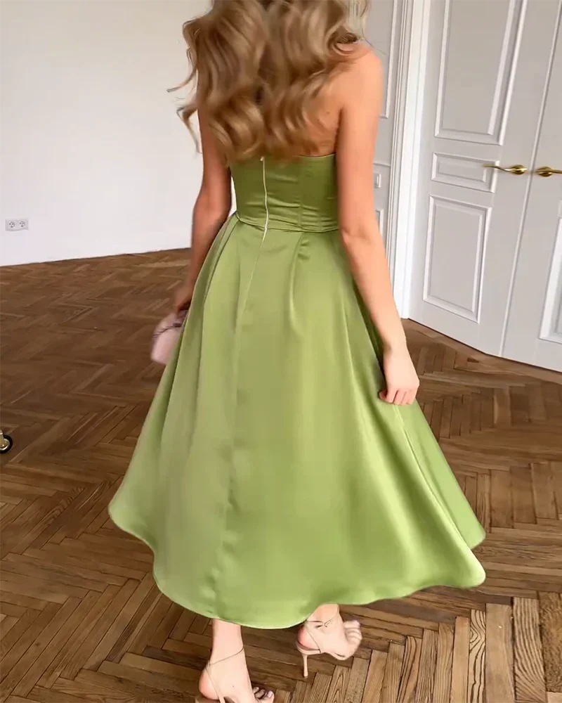Liora™ | Abito Midi Elegante Senza Spalline
