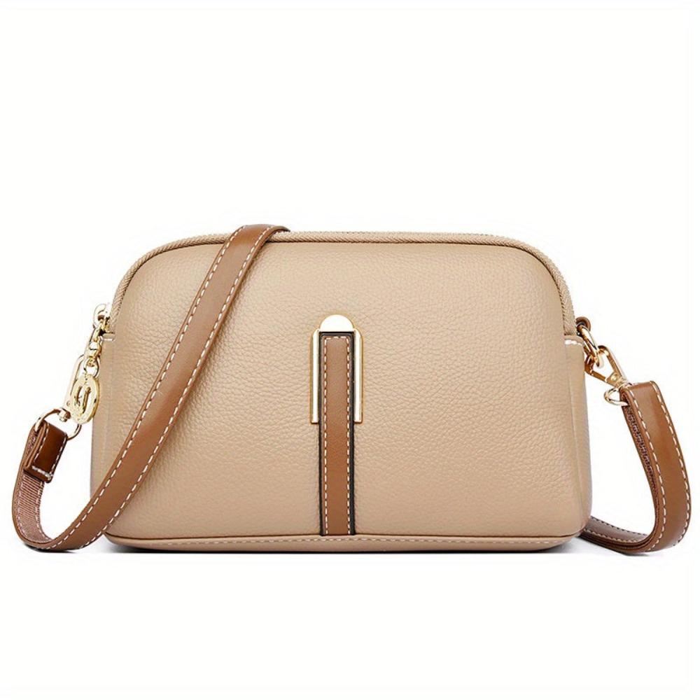 Borsa a spalla con texture "lychee" colorata Míla