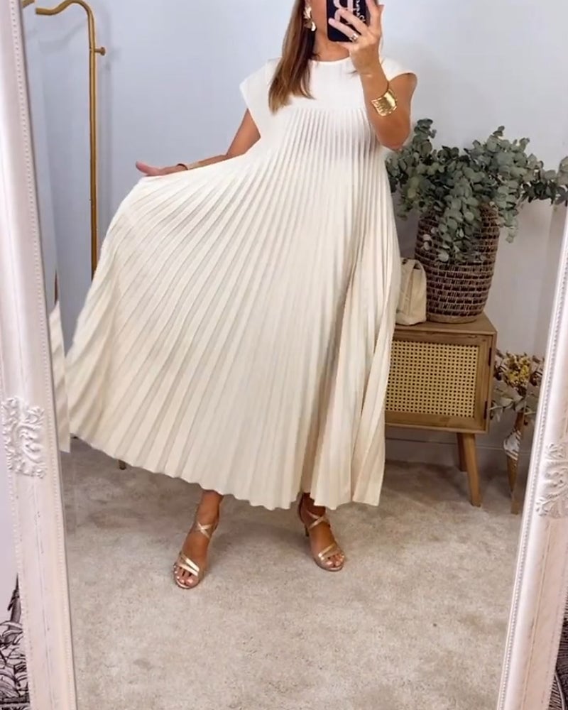 Monroe | Vestido Plisado Sin Mangas