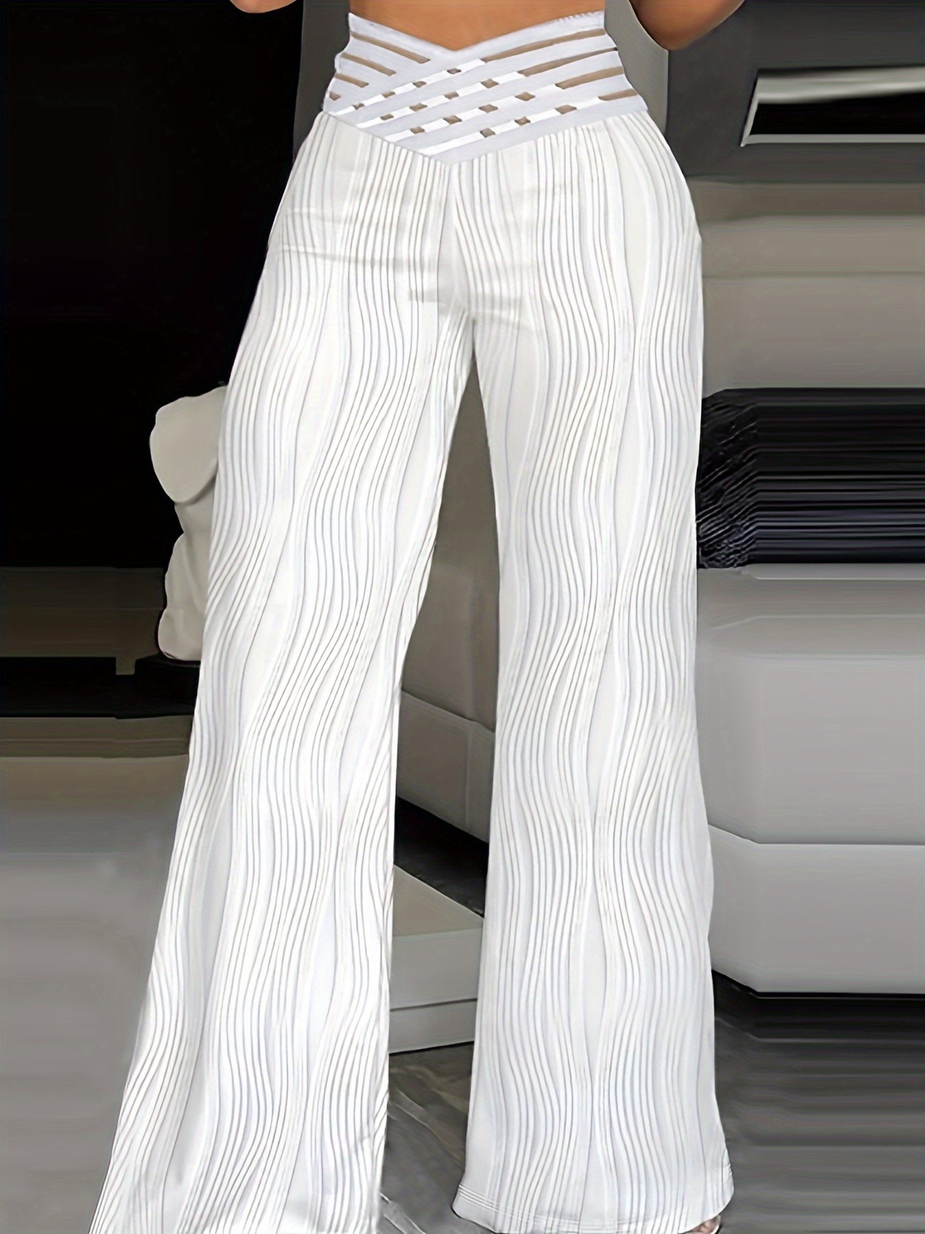 Emma | Pantaloni a Vita Alta Crisscross