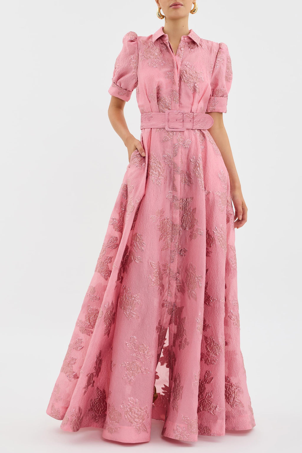 Aria™ | Vestido de Mangas Cortas Abullonadas