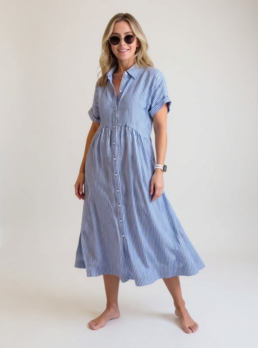 La Scintilla | Abito Elegante a Righe Chiare