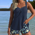 Bloom | Tankini a righe con pantaloni da spiaggia a due pezzi