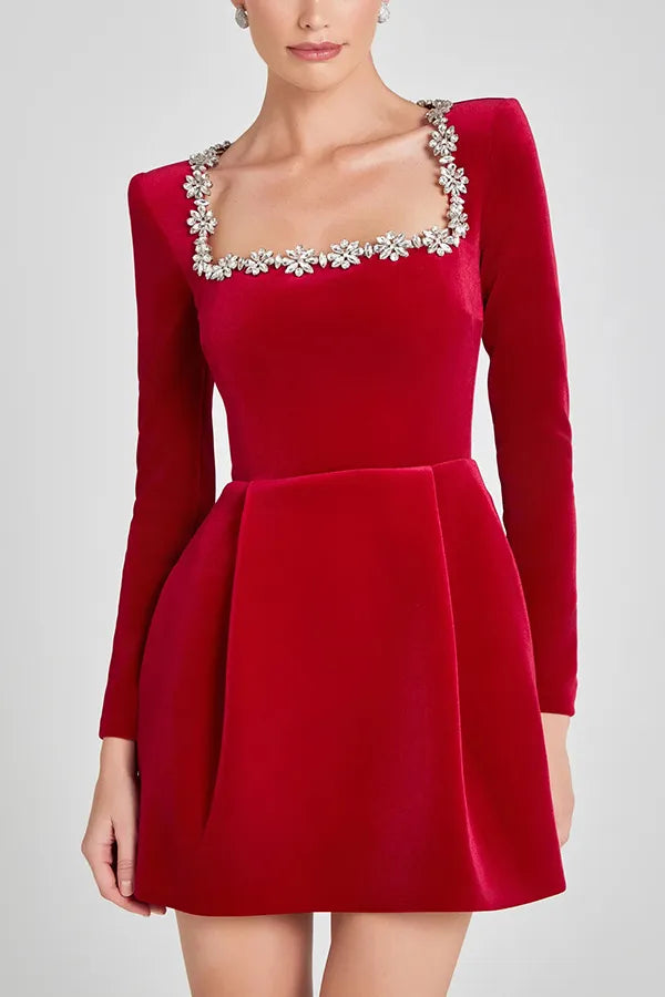 Giorgina - Vestido corto de velur
