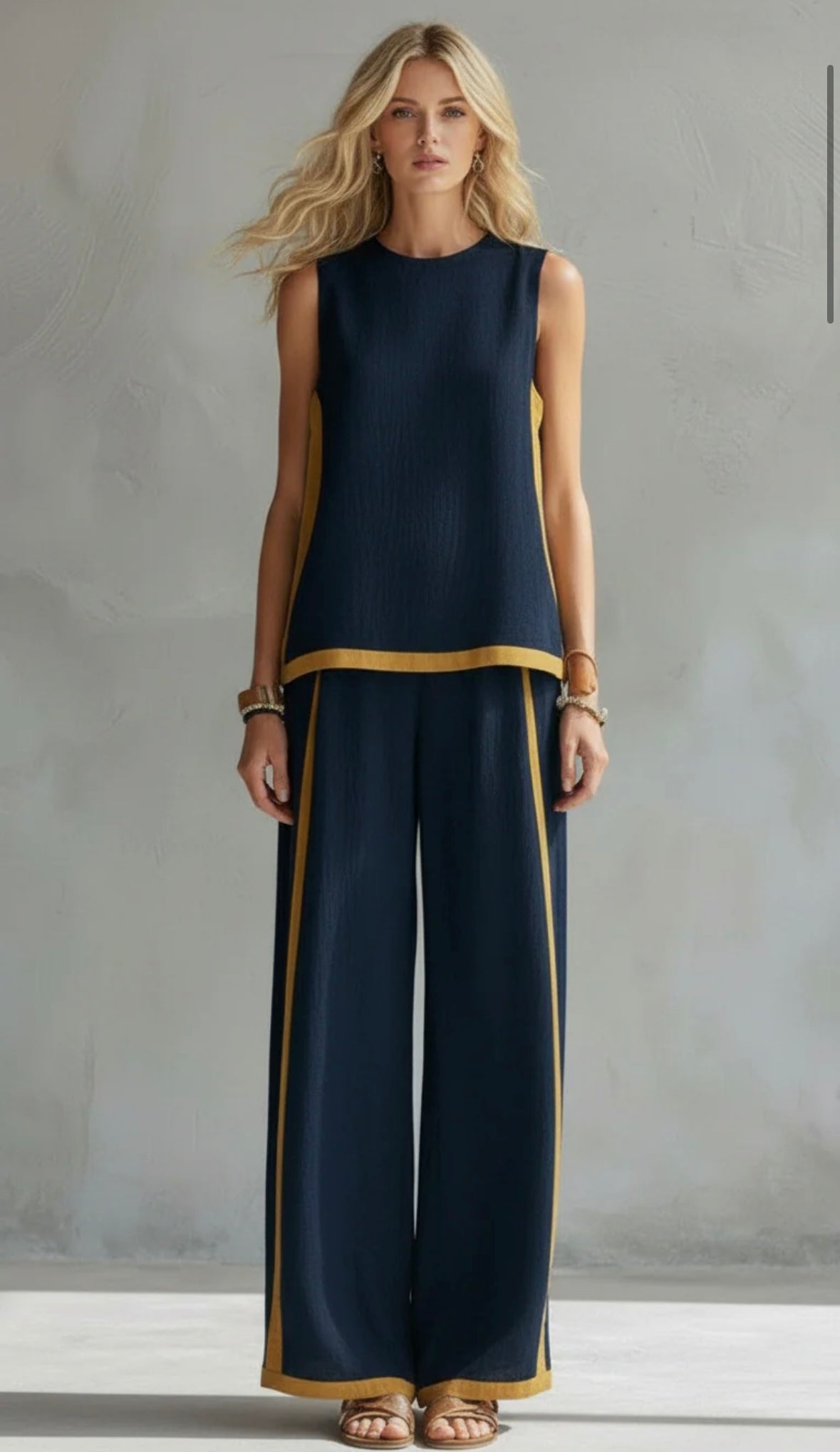 Leila - Completo Elegante in Cotone e Lino