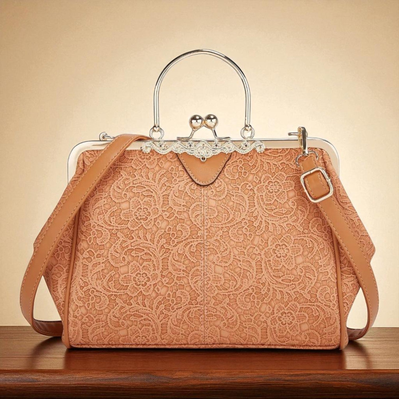 Borsa vintage con chiusura a scatto