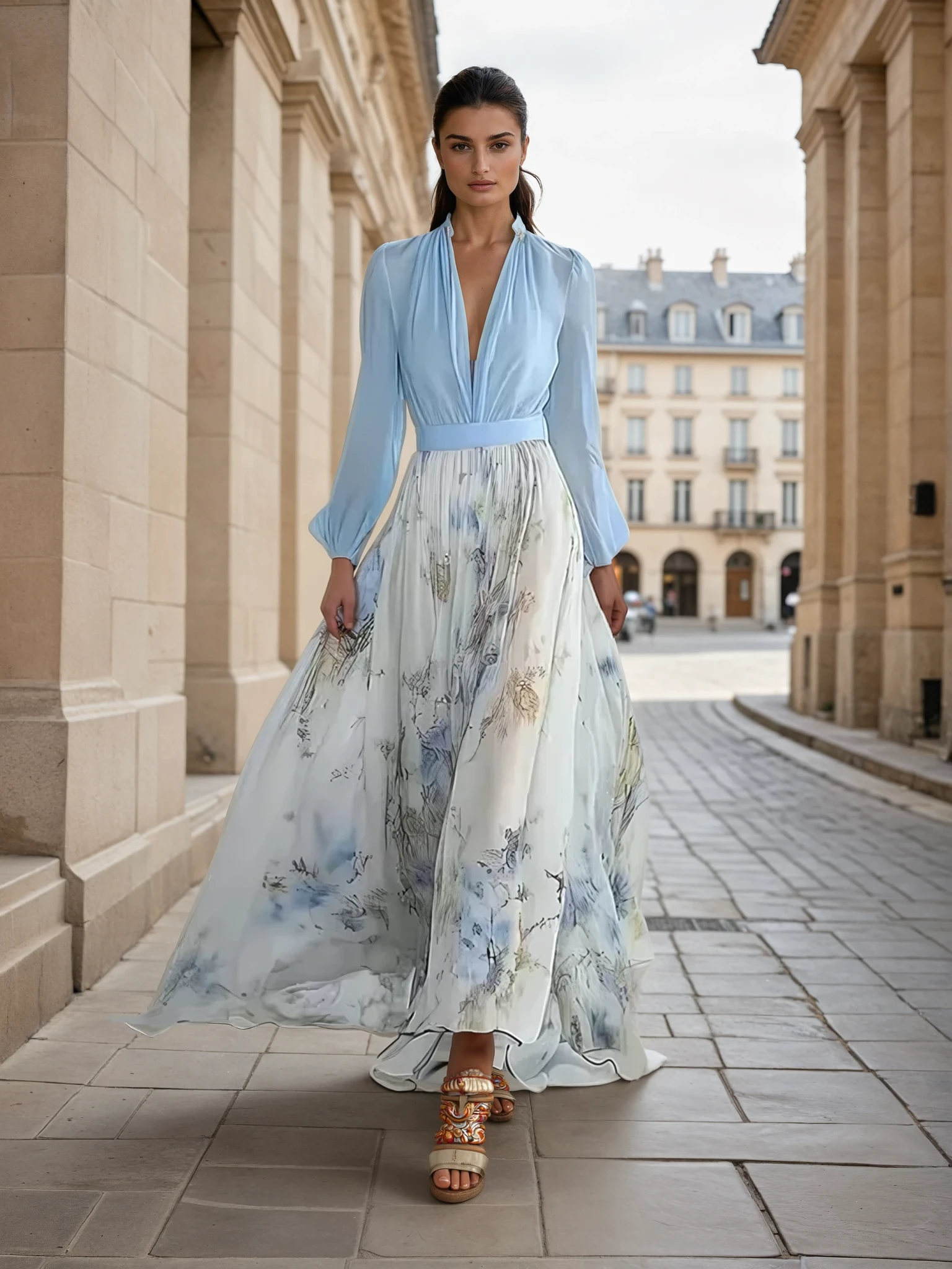 Peniel™ | Elegante Abito Maxi Floreale