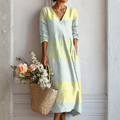 Olivia™ - Abito in Lino Croccante