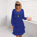 Margaret | Abito Elegante con Volant a Maniche Lunghe