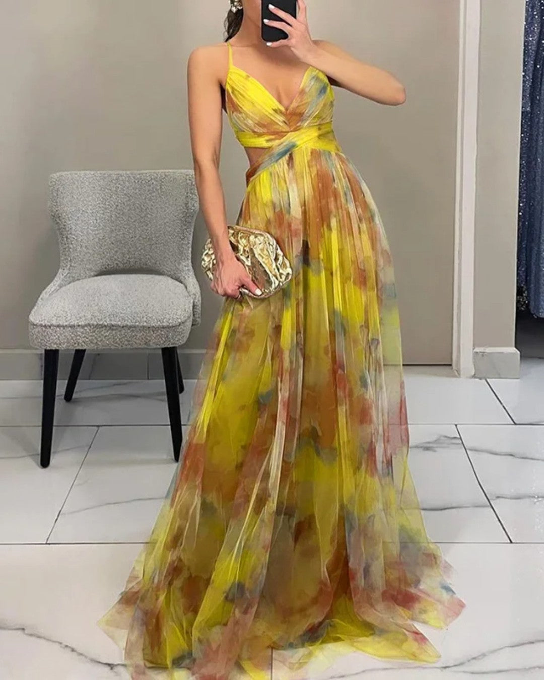 Giselle | Vestito Lungo Floreale che Slancia