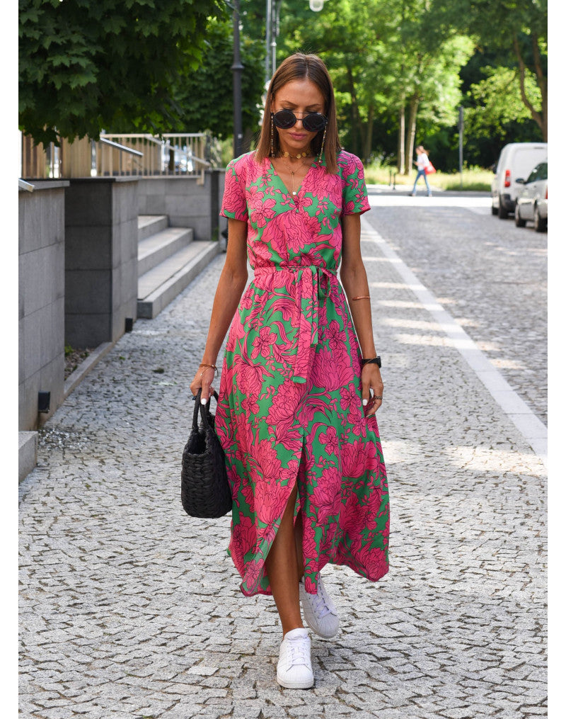 Talia™ | Vestito floreale elegante con scollo a V
