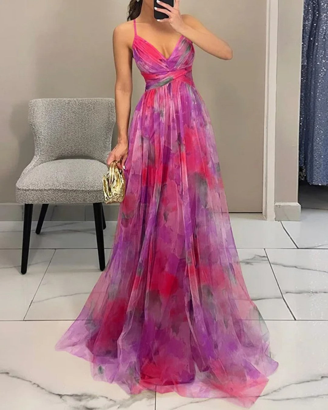 La Scintilla| Abito Maxi Eleganza Floreale