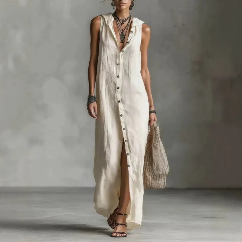 Penelope | Abito Midi Elegante e Casual con Scollatura a V